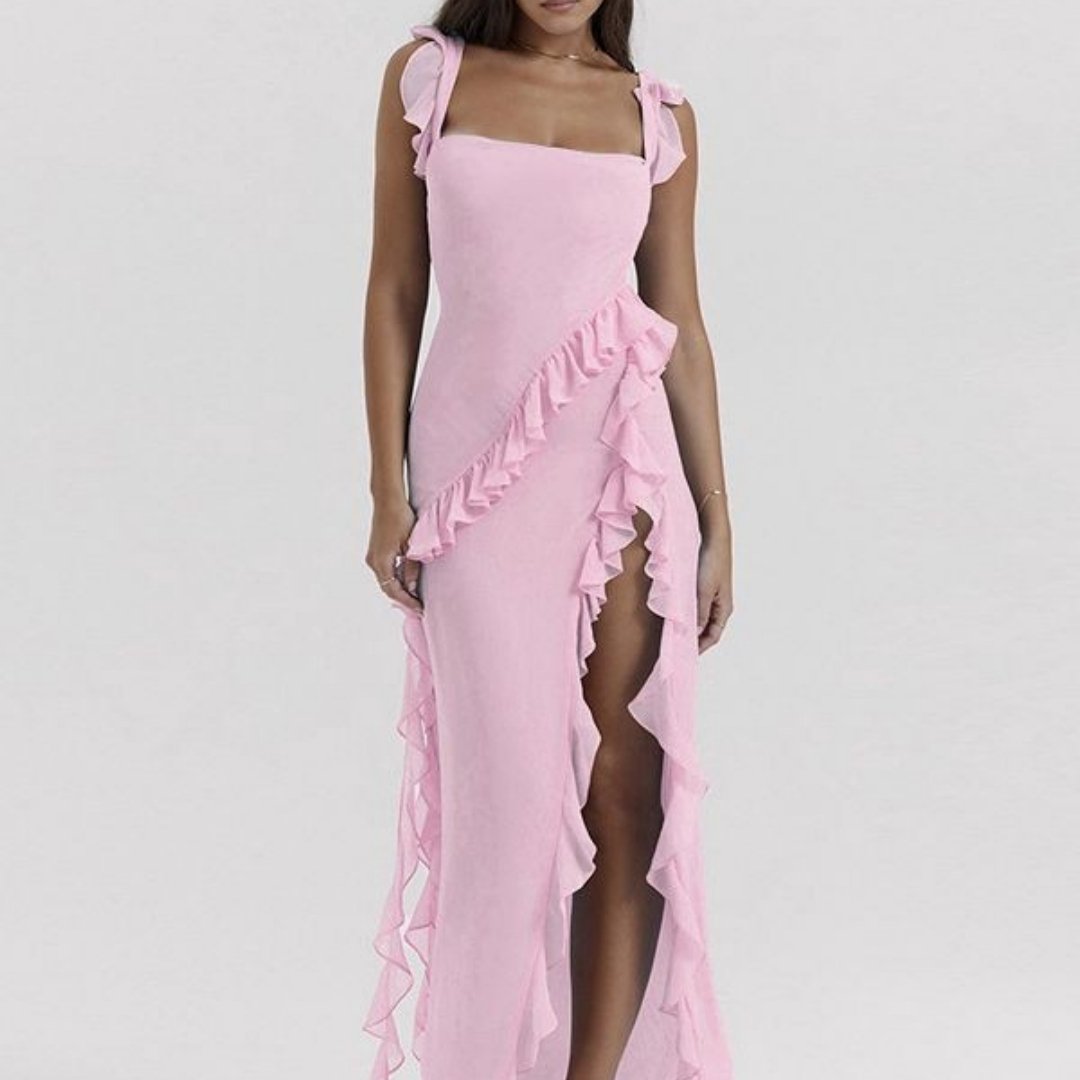 Female Summer Fashionable Stringy Selvedge Stitching Temperament Dress - Image 4