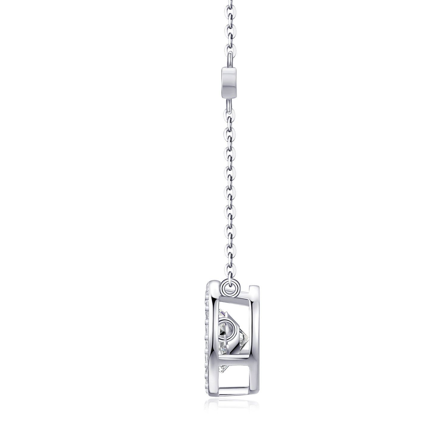 1Mobius - A Fashionable And Luxurious Diamond Jewelry Piece Set With 1-carat Moissanite S925 Sterling Silver And Platinum-plated Pendant Prohibit Tk Sales - Image 2