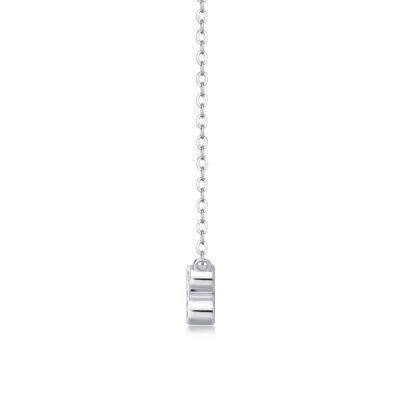 1White Dew Luxury Fashion Diamond Pendant Necklace Set With Mosan Diamond Silver Ornaments Prohibit Tk Sales