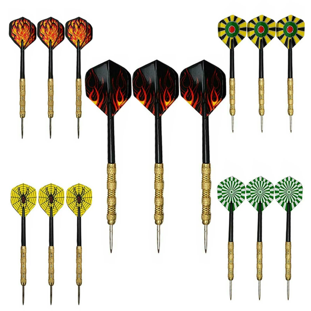 5 Sets Steel Tip Professional Darts Set Darts Slim Barrel Dart Flights - Image 2