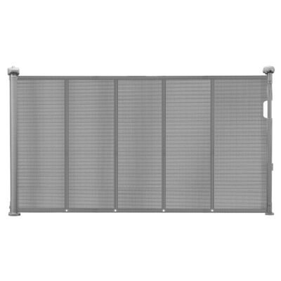 Retractable Baby Gate, 34 Inch Tall, Extends Up To 55 Inch Wide, Retractable Gate For Kids Or Pets, Mesh Material, Easy To Install For Indoor Stairs, Doorways, Hallways, Playrooms, Gray
