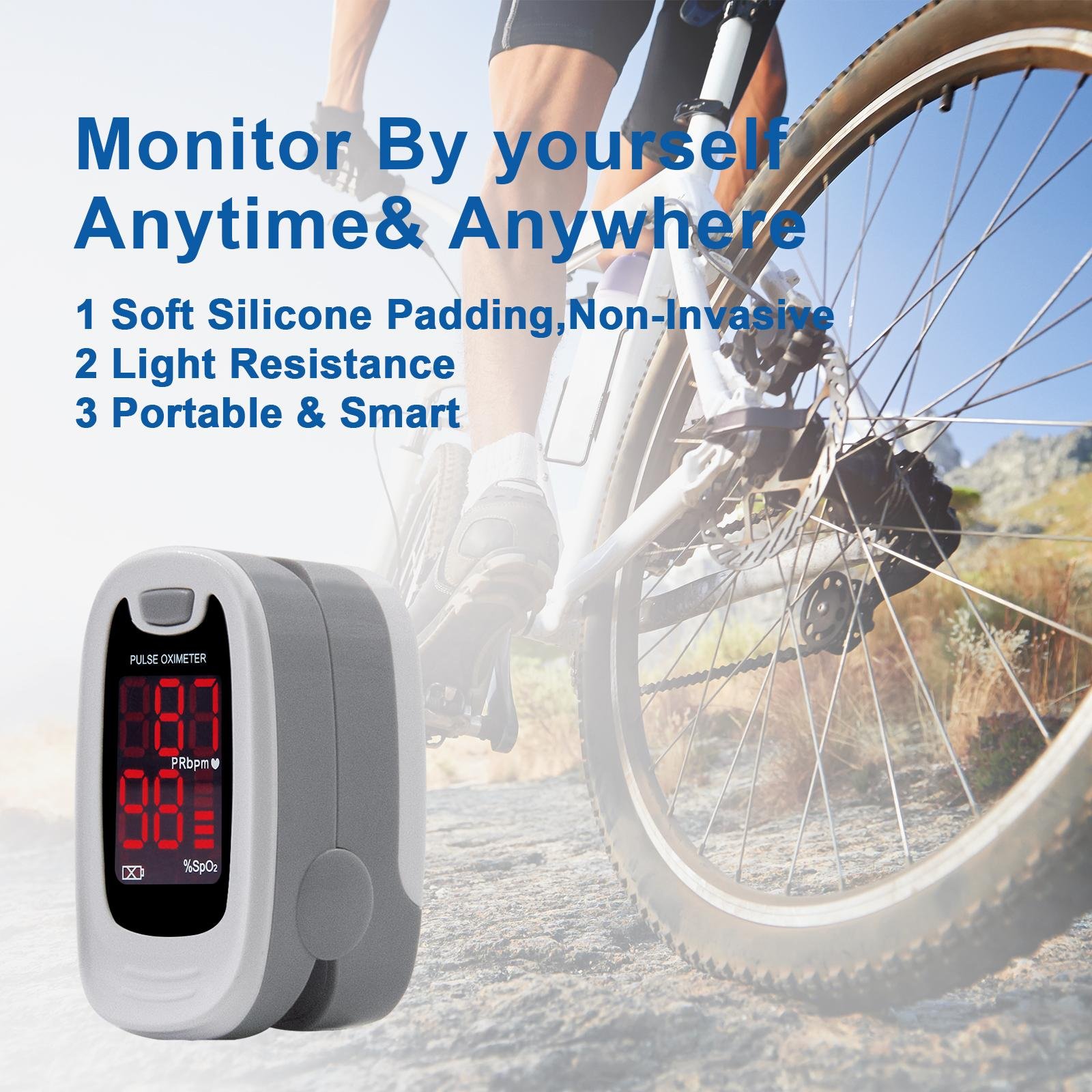 Finger-clip Pulse Oximeter, Blood Oxygen Saturation And Heart Rate Monitoring, With Soft Case, FDA Approved - Image 8