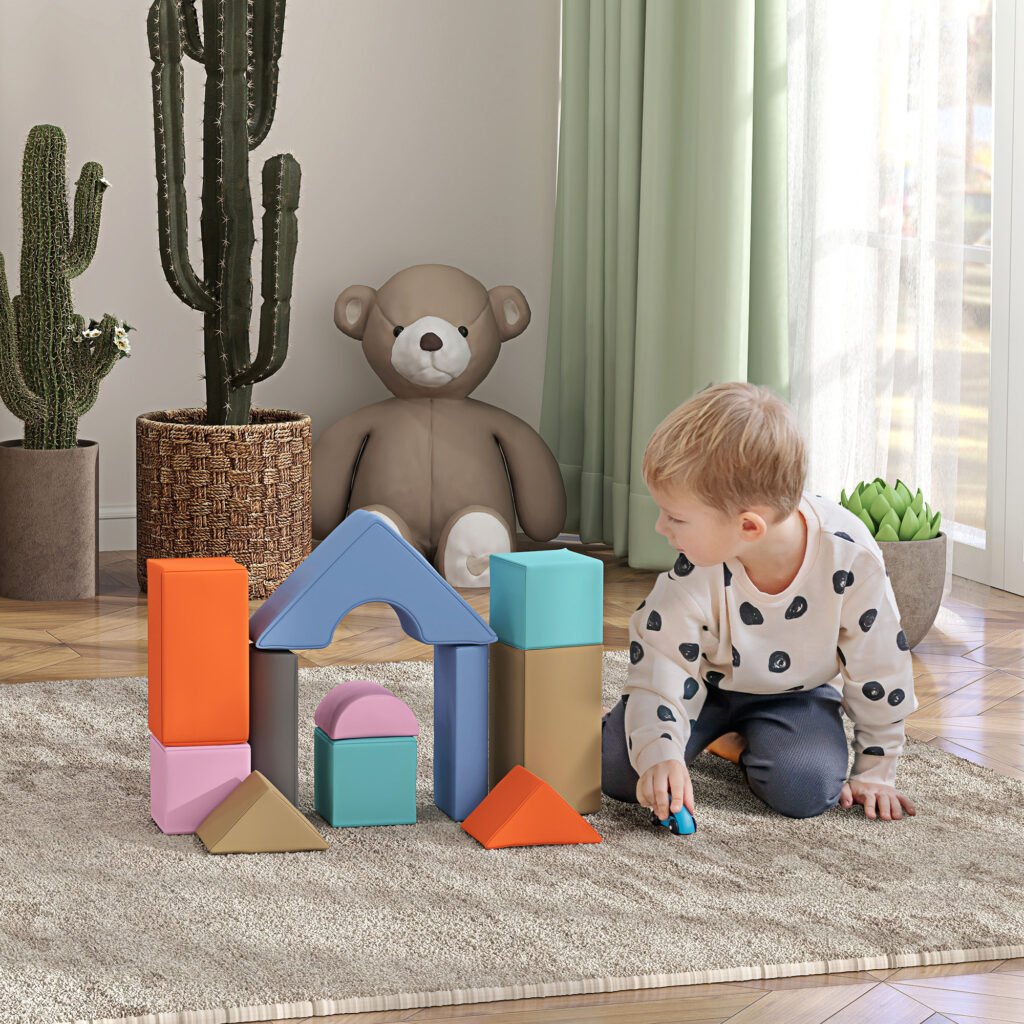 11 Piece Soft Play Set For Toddlers 6-72 Months, Child Development & Color Coordination, Contemporary —