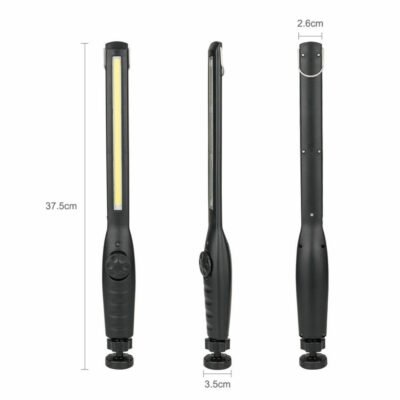 LED USB Rechargeable Work Light Magnetic Flashlight Flexible Cordless Torch Automotive Inspection Emergency Light 2 PACK