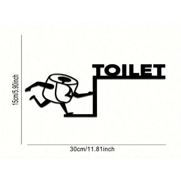 CIFbuy Retro Iron Bathroom Wall Art Funny Quote Sign Home Decor Gift(TikTok, Temu Pick-up Service) - Image 2