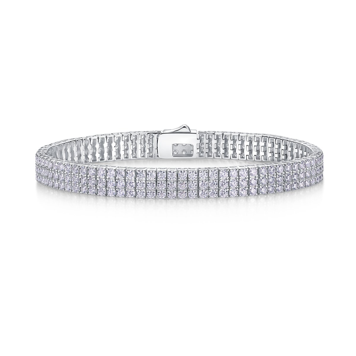 1Chain Guanghua Luxury Fashion Mosan Diamond S925 Silver Bracelet Comparable To Natural Diamonds Prohibit Tk Sales