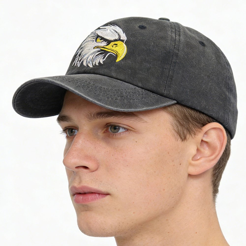 Embroidered Bald Eagle Head Hats - Image 2