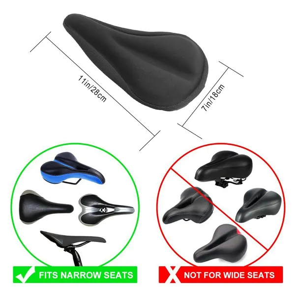 Bike Seat Cover Anti-Slip Comfortable Bicycle Padded Saddle Cover Wear Resistant Soft Gel Cushion - Image 4