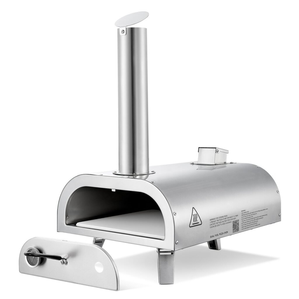 12' Outdoor Pizza Oven Portable Pellet/Gas Pizza Oven For Camping —