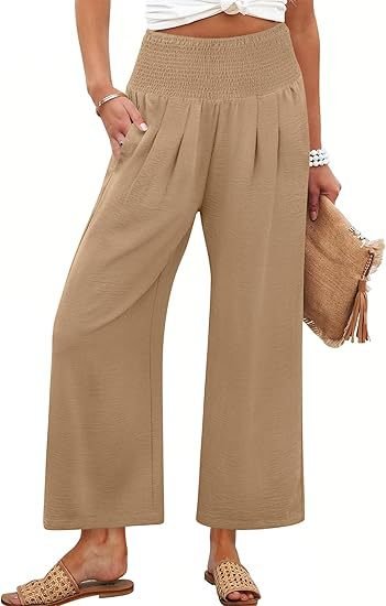 Springautumn Solid-color Womens Cropped High-waist Pants - Image 8