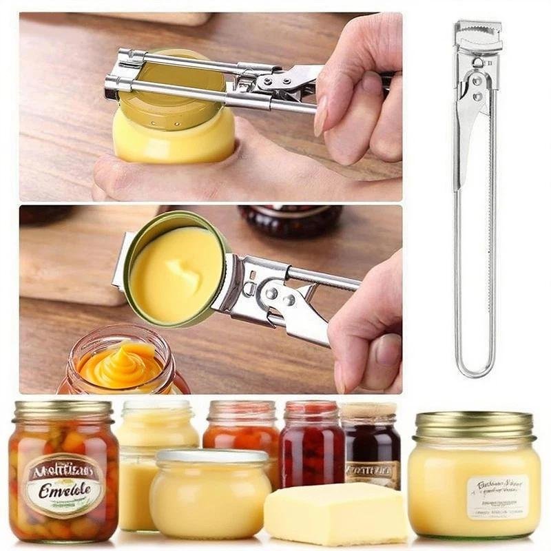 Multifunctional Adjustable Stainless Steel Can Opener Suitable For Those With Weak Hands Or Elderly People With Arthritis. Portable Metal Kitchen Utensil. - Image 9