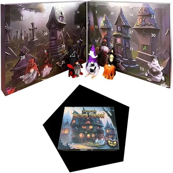 Halloween Gnome Advent Calendar, Halloween Advent Calendar, Table Decorations Holiday Home Decoration With Dolls For Kids Adult Advent Calendar - Image 4