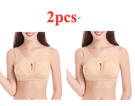Plus Size Women Bra Ladies Cotton Quake-Proof Underwear Sleep Tops No Buckles Non Wire Lingerie With Removable Padded - Image 10