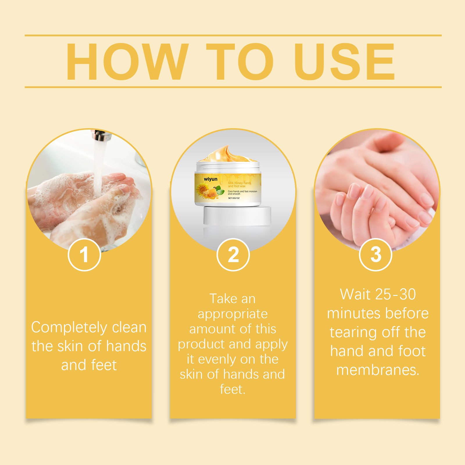 Wiyun Milk And Honey Pulls The Hand And Foot Mask, Gently Cleans Dead Skin, Restores Moisture And Nourishes Delicate Hands And Feet Skin - Image 5