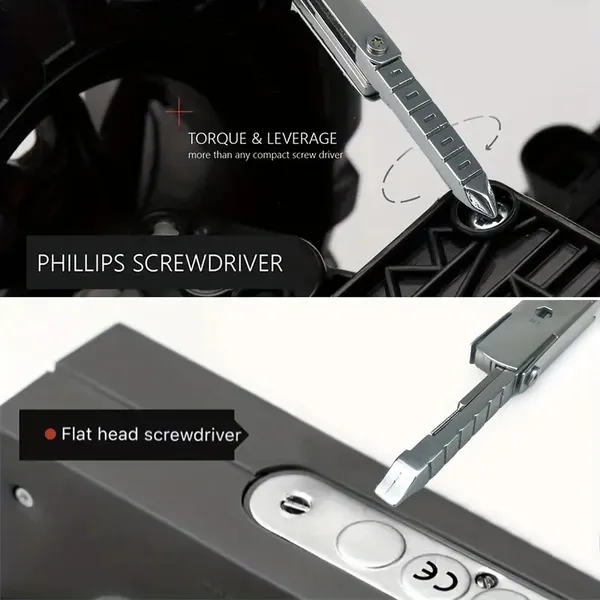 11-in-1 Stainless Steel Multi-Tool With Phone Stand, Folding Knife, Bottle Opener, Screwdriver, Hiking Clip & More - Compact & Portable For Outdoor Adventures, Camping, Hiking & Everyday Use, Everyday - Image 2