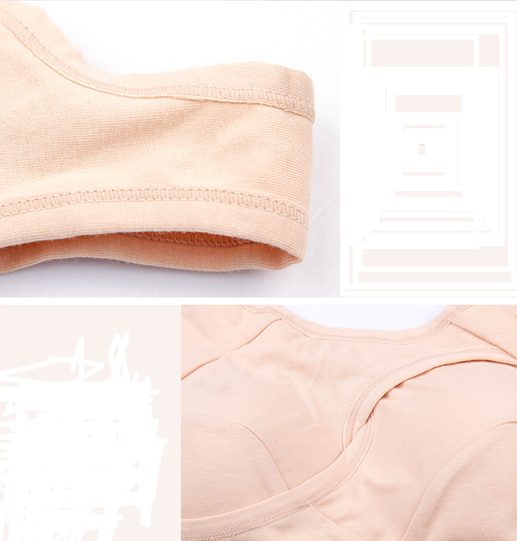 Plus Size Women Bra Ladies Cotton Quake-Proof Underwear Sleep Tops No Buckles Non Wire Lingerie With Removable Padded - Image 8