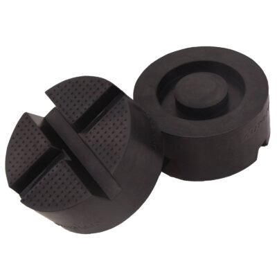 2PCS Universal Car Rubber Cross Slotted Jack Pad Adapter Guard Rail Floor