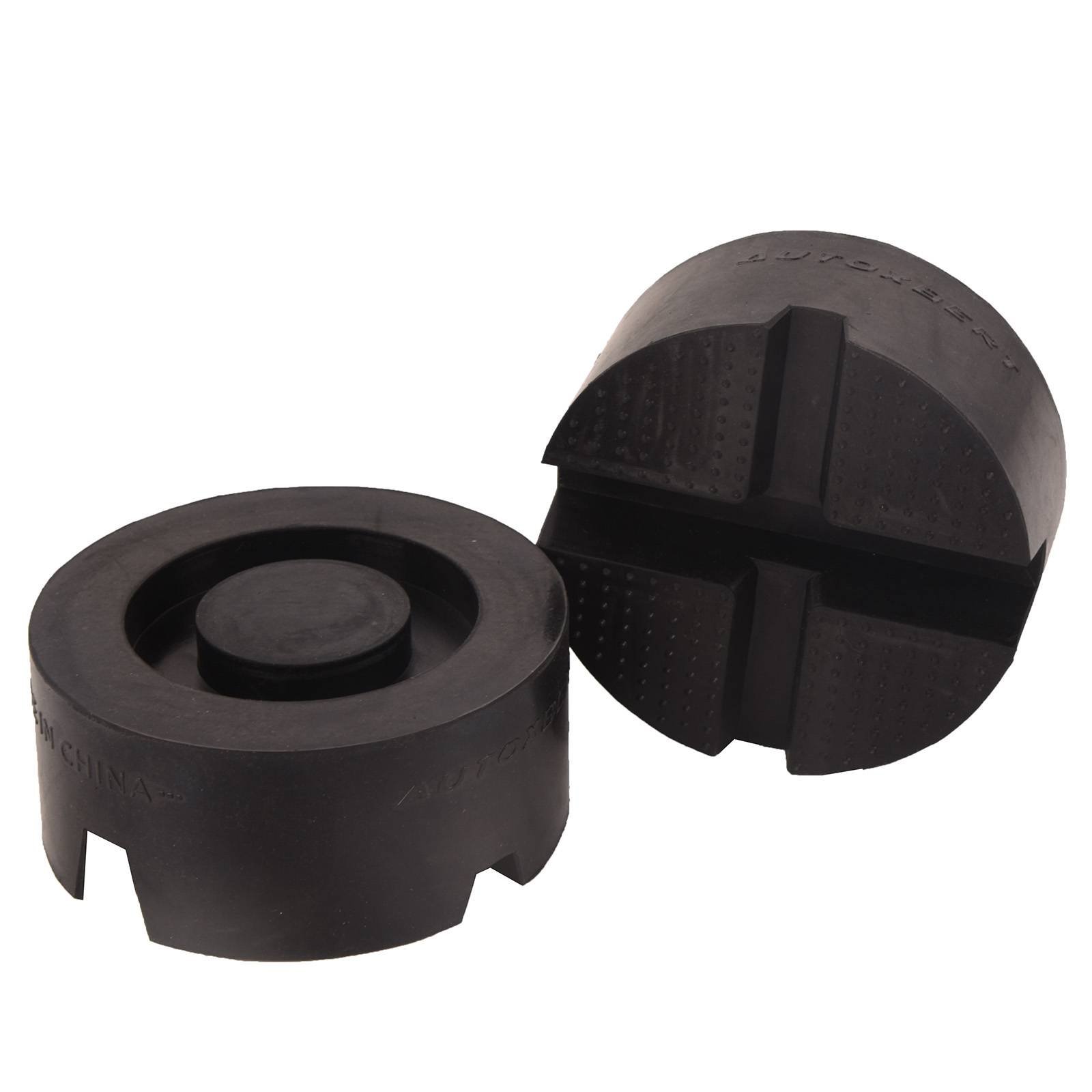2PCS Universal Car Rubber Cross Slotted Jack Pad Adapter Guard Rail Floor - Image 5