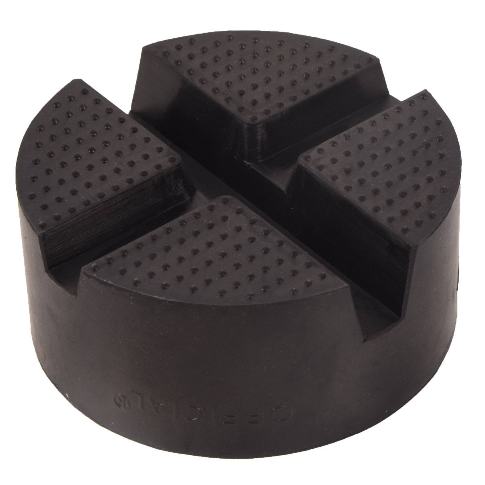 2PCS Universal Car Rubber Cross Slotted Jack Pad Adapter Guard Rail Floor - Image 6
