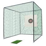 10X10X10FT Golf Practice Net Cage With Metal Frame Hitting Net Kit Indoor Outdoor