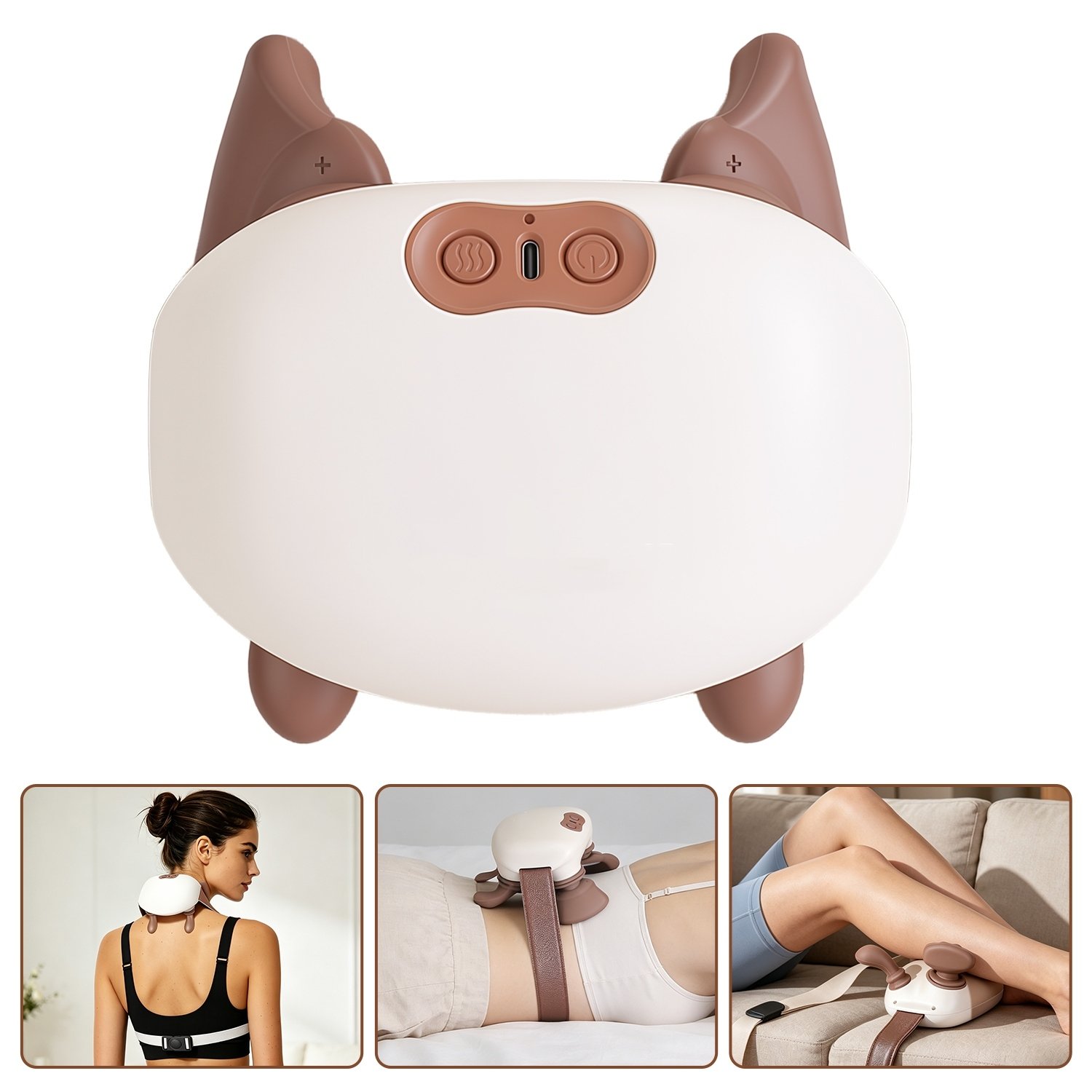 Cordless Shiatsu Neck Massager With Heat, 4 Silicone Massage Nodes, 3 Intensity Levels & 2 Heat Settings, 2000mAh Rechargeable With 10 Mins Timer, Deep Tissue Massager For Neck Shoulder Back Leg - Image 9