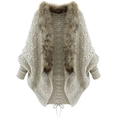 The bat sleeve cardigan collars sweater