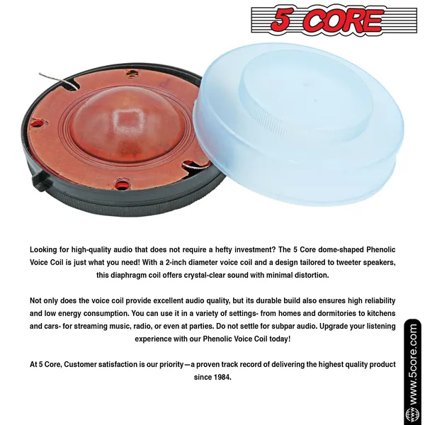 5 Core Voice Coil Diaphragm ? Phenolic 2" Voice Coils ? For Compression Horn Driver - DP 200 20PCS - Image 4