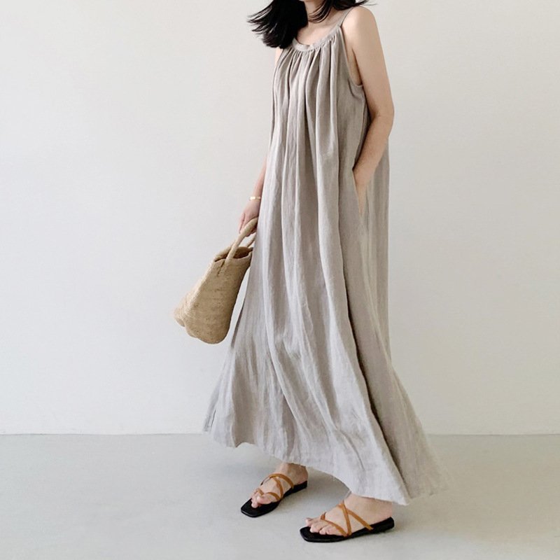 Ladies Summer New Sleeveless Sling Dress - Image 5