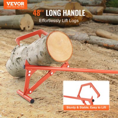 VEVOR Timberjack 46.5 In Heavy Duty Log Lifter For Max 25in Dia Logs Rolling