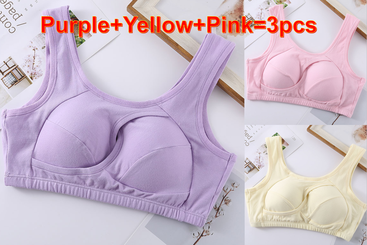Plus Size Women Bra Ladies Cotton Quake-Proof Underwear Sleep Tops No Buckles Non Wire Lingerie With Removable Padded - Image 19