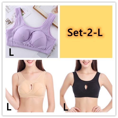 Plus Size Women Bra Ladies Cotton Quake-Proof Underwear Sleep Tops No Buckles Non Wire Lingerie With Removable Padded - Image 25