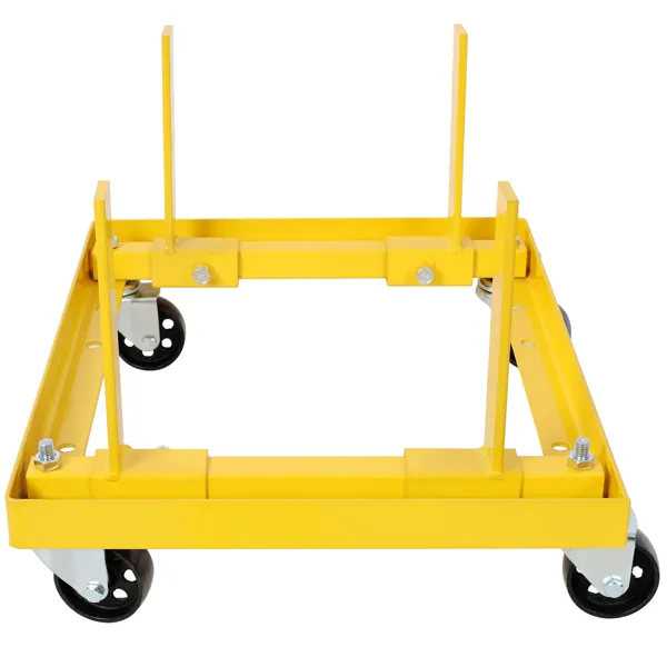 750lbs Rolling Engine Stand,Adjustable Width And Length, With 2pcs Buckle Straps,Yellow--Self-pickup Is Not Supported - Image 3
