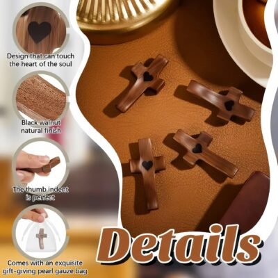 Walnut Wooden Cross Church Supplies Easter Ornaments