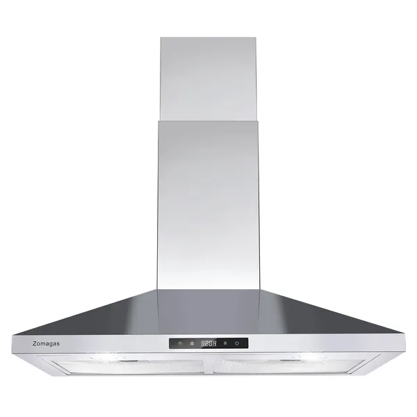 30 Inch Range Hood Wall Mounted 450 CFM Touch Panel Kitchen Stainless Steel Vented - Image 4