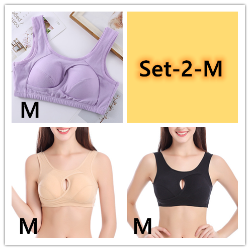 Plus Size Women Bra Ladies Cotton Quake-Proof Underwear Sleep Tops No Buckles Non Wire Lingerie With Removable Padded - Image 26