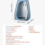 Pop Up Shower Tent, Instant Portable Privacy Tent Changing Room With Hanging Bag, Ground Stakes, Ropes, Carry Bag, 190T Polyester With Silver Coating, Quick Setup, For Camping, Beach, Fishing