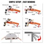 VEVOR Pipe Tube Bender, O.D. Ratcheting Tubing Bender, 90 Forward Reverse Pipes Bending Tools With 7 Dies And Pipe Cutter For HVAC Air Conditioning Refrigerator Repair