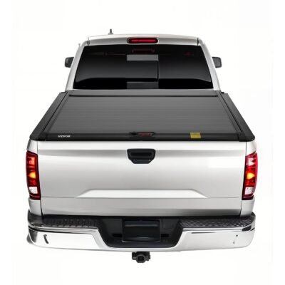Retractable Tonneau Cover, 5.7 Ft Hard Retractable Tonneau Cover With Built-in Drainage Pipe For 2021-2024 Dodge Ram 1500 Crew Cab, Customized Hard Tonneau Cover With Double-Lock & T-Slot