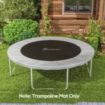 Trampoline Replacement Mat, Fits 12' Trampoline W/ 72 V-Hooks & 5.5" Springs (Spring & Frame Not Included), Green