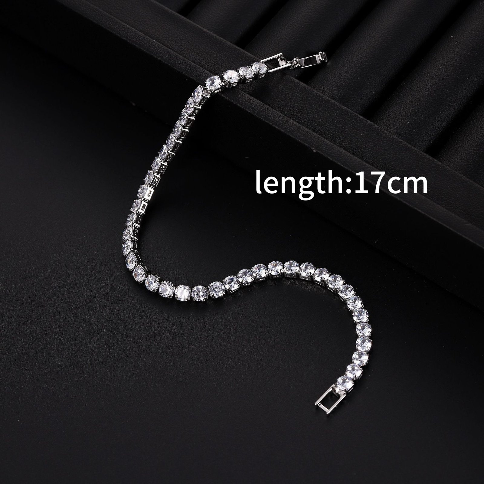 Sleek Luxury Sparkling Zircon Bracelet,Detachable Extender Chain,Unisex For Daily Wear, Christmas Outfits And Beach Occasions - Image 7