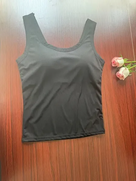 Ladies' Vest With Threaded Wide Shoulders, Comfortable And Seamless, With Built-in Chest Pads, Suitable For Wearing As An Inner Layer Or Outer Layer, And A Beautiful Back Design, - Image 5