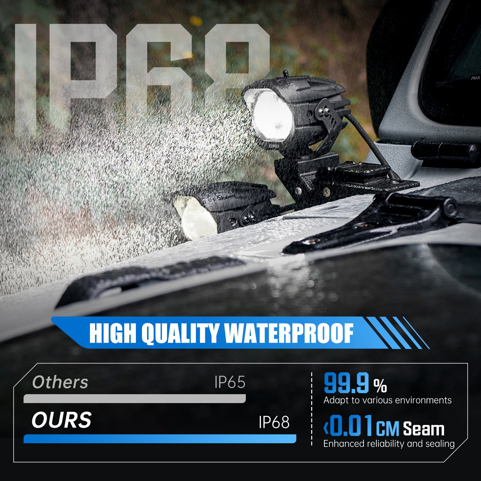 A-Pillar Spotlight Compatible With Trucks Ford Etc ATV Motorcycle - Image 2