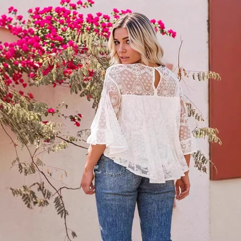 Womens French-style Soft And Elegant Versatile Top - Image 2