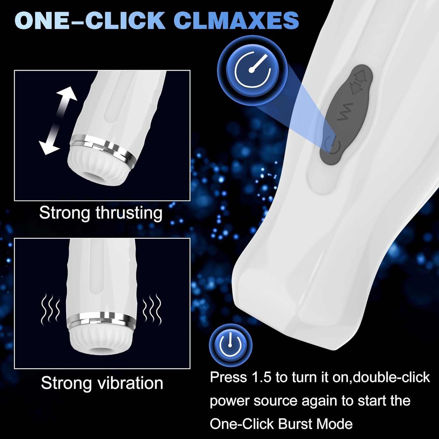 Men's Sex Toys Male Masturbator Sex Toy Adult Sex Toys & Games Electric Blowjob Male Masturbators Cup Automatic Sucking Male Masturbators Automati Mens Toy Vibrating Thrusting Sucking Modes - Image 3
