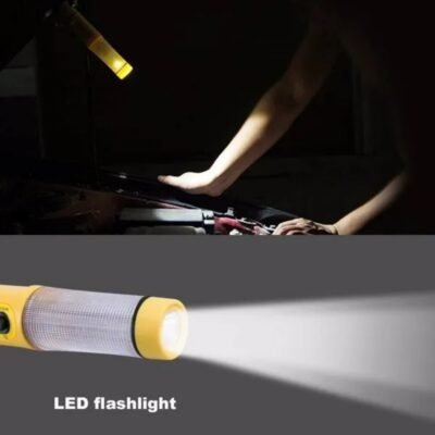 Yellow Multi-functional Car Safety Hammer With Flashlight