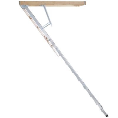 Attic Ladder Foldable, 350-pound Capacity, 22.5" X 63", Multi-Purpose Aluminium Extension, Lightweight And Portable, Fits 9.5'-12' Ceiling Heights, Convenient Access To Your Attic Standard