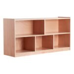 Cubby Mobile Tray Storage Cabinet, 5-Compartment Cubby Storage Shelf, Cubby Storage Cabinet 2-shelf, Classroom Cubbies, Classroom Furniture For Home, Daycare And Preschool, Natural