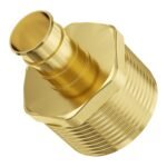 Pipe Fittings, 1/2" 25PCS Brass Pipe Fittings, Clamp-style 1/2 NPT External Thread Pipe Connector Brass Air Fittings, Plumbing Fittings NPT Adapter For Heating/Shower Systems, Water Pipes