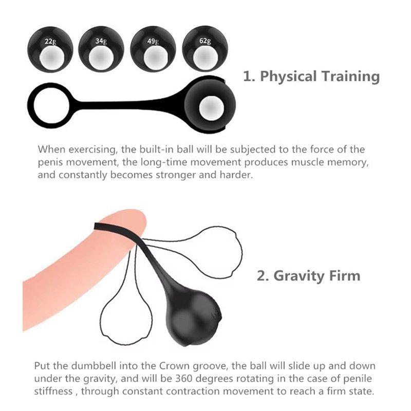 Male Glans Dumbbell Trainer, Dildo Exercise Ball, Dick Muscle Training Ball - Image 6