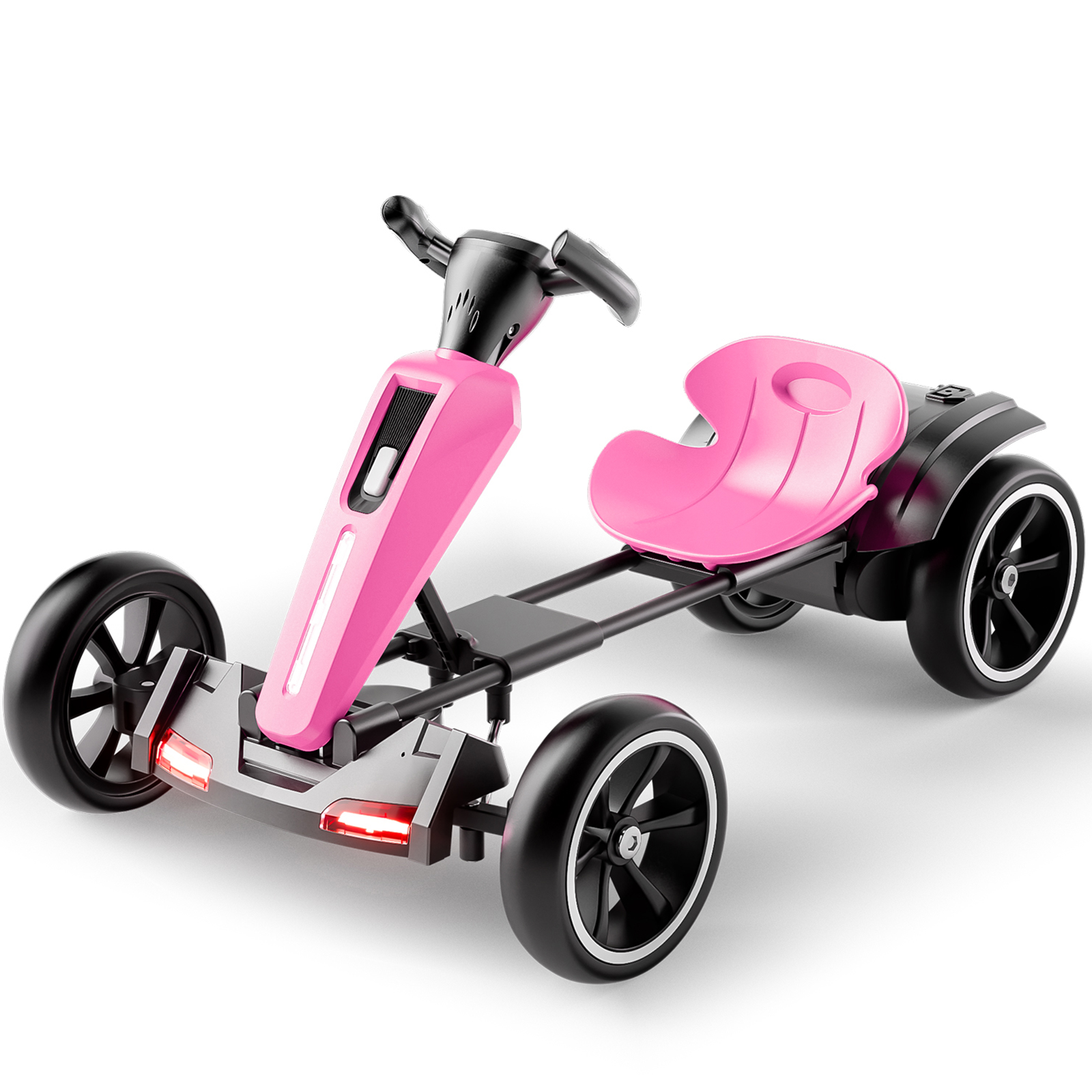12V Electric Kids Pedal Go Kart, Folder Go Kart, Outdoor Ride On Toy With Adjustable Seat, 4 Non-Slip EVA Wheels For Boys And Girls For Age 3-6 Years Old - Image 3